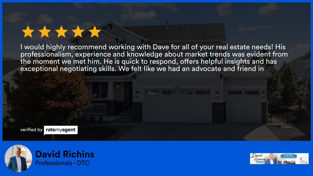 My latest RateMyAgent review in Castle Rock.

rma.reviews/if52fp312dkf

...
#ratemyagent #realestate #REMAX_Professionals__DTC