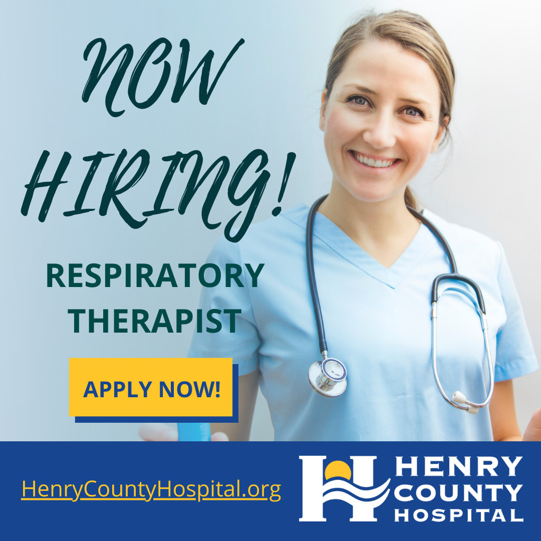 🫁 Respiratory Therapists Wanted!
Per diem | Flexible shifts | Big impact

Your care helps patients breathe easier—every day.
👉 Apply now. henrycountyhospital.org/about-us/caree…