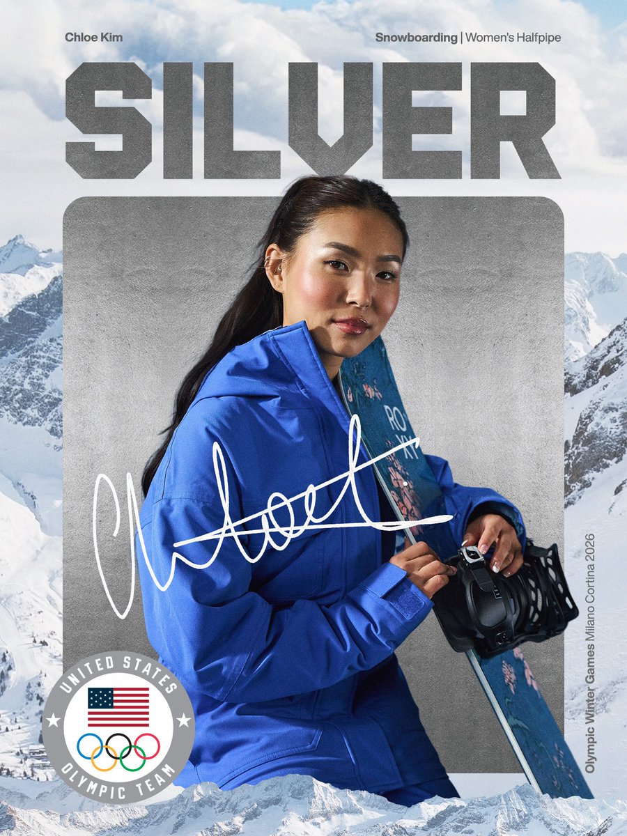 Next-level greatness! 🥈

Chloe Kim wins silver in the halfpipe final for the <a href="/ussnowboardteam/">U.S. Snowboard Team</a>!

#WinterOlympics