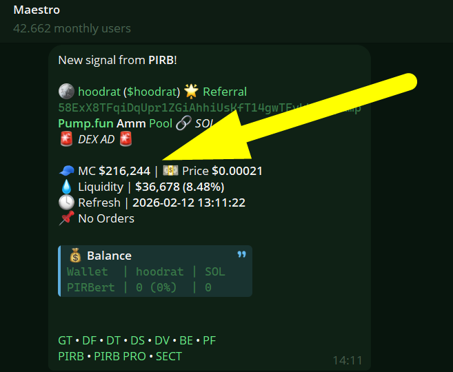PIRB_ERC20's tweet photo. PIRB Signals called $hoodrat!

https://t.co/LacmA4Usm3

Don’t miss out on PIRB's FREE DeFi Signals, learn how to receive them in the reply to this tweet!