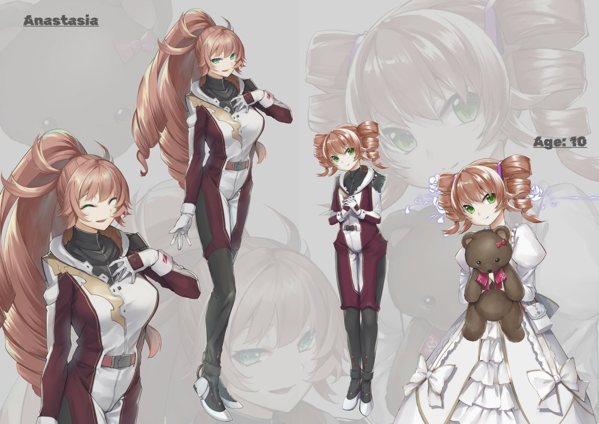Anastasia from my visual novel AENIGMA. A page out of the artbook.