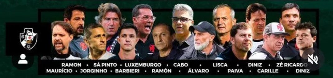 Valenterj's tweet image. Fico puto quando leio: "Ainn, o Vasco troca de técnico toda hora, então o problema não é o técnico"

Aí vc vai ver o nível dos treinadores que o clube trouxe nos últimos anos… e tá explicado

O melhor foi justamente um interino, colocado só para tapar buraco por um curto período