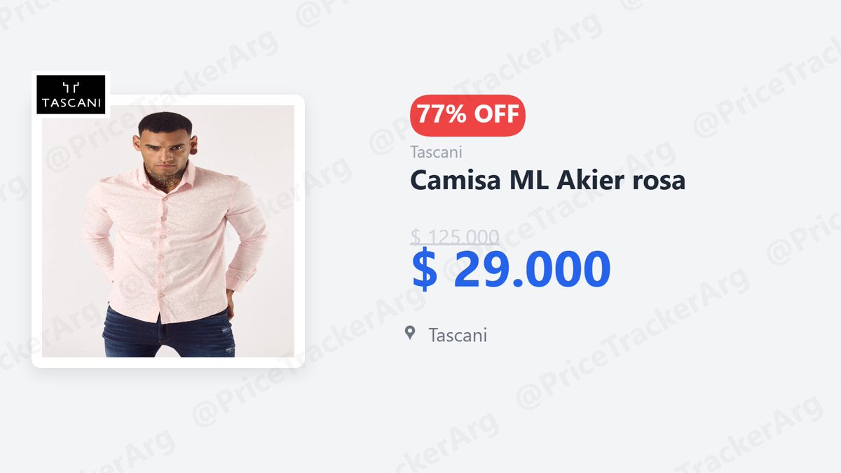 👀 SOLO TALLE S

🔥 Camisa ML Akier rosa

🔥 77% OFF!
$ 125.000 → $ 29.000

🏪 Tascani

🔗 tascani.com.ar/camisa-aker-ro…