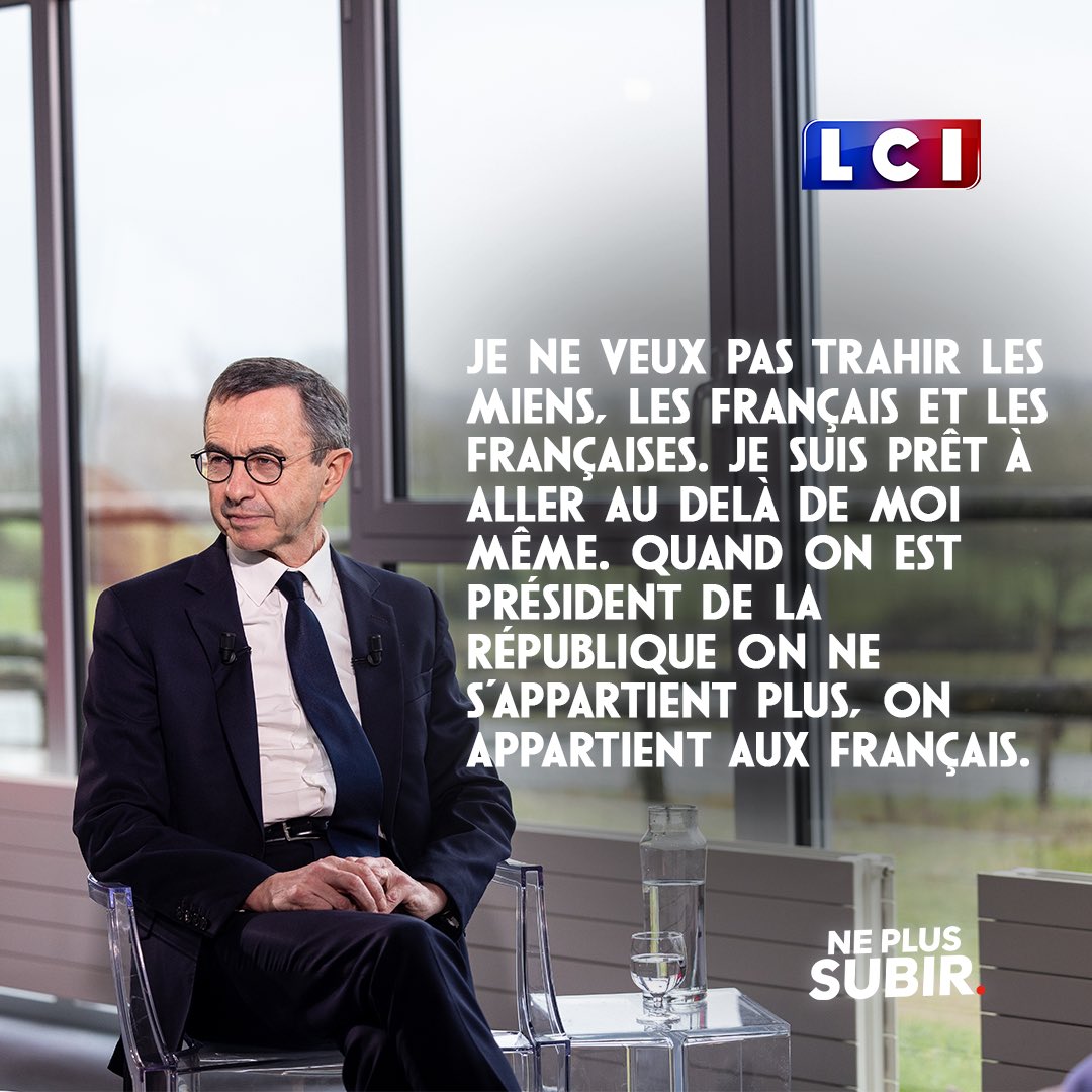 AvecRetailleau_'s tweet photo. .@BrunoRetailleau : « Je ne veux pas trahir les miens, les Français et les Françaises. Je suis prêt à aller au delà de moi même. » #AvecRetailleau #NePlusSubir https://t.co/7WIlRdVj5M