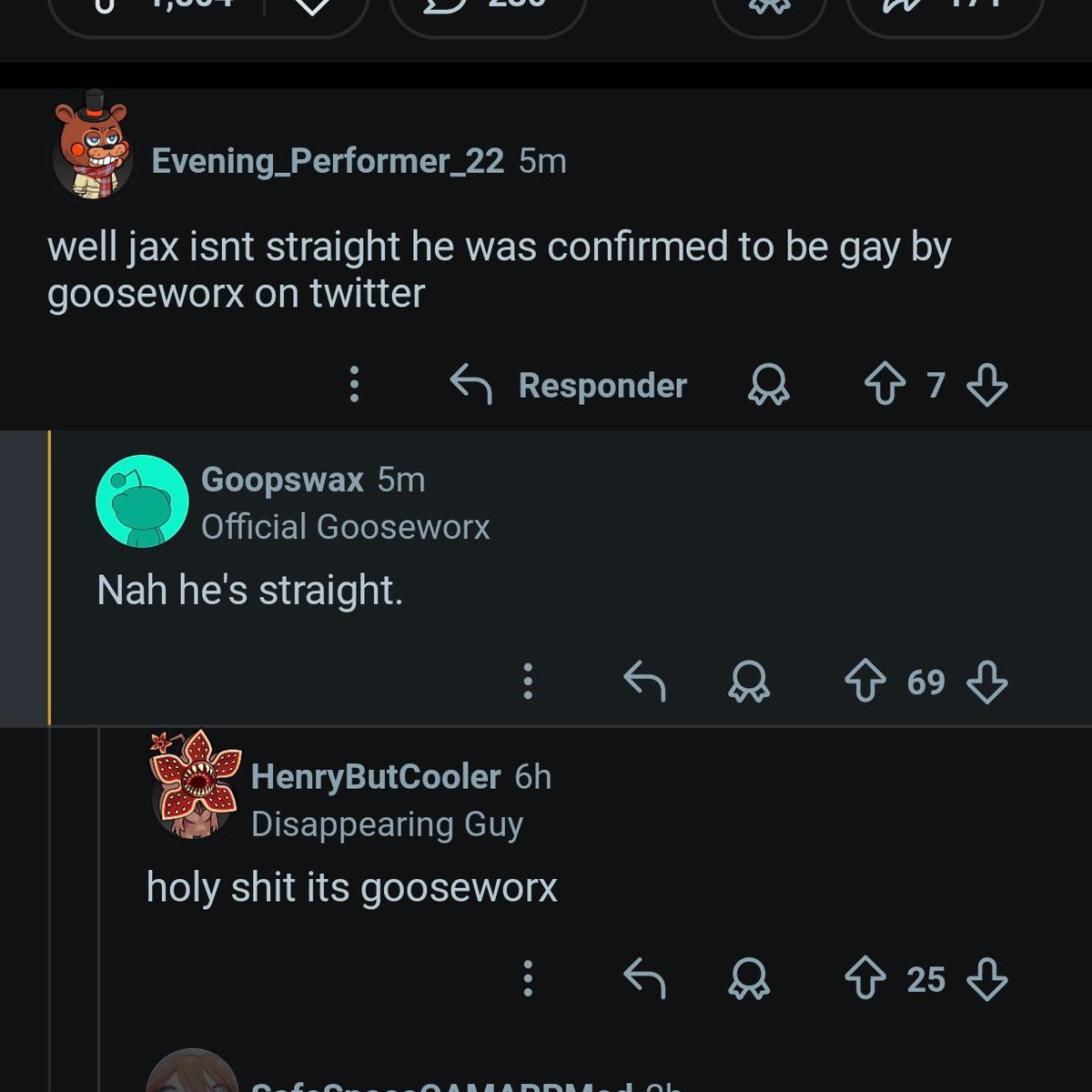 sunadow's tweet image. goose confirmed jax is straight 😭