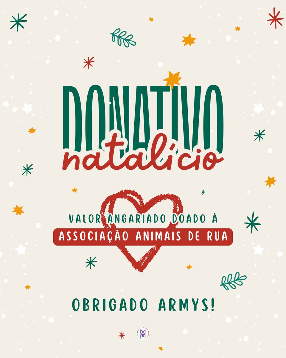 btsportugal's tweet image. ARMY 💜

Queremos partilhar convosco o donativo de 50€ à Associação Animais de Rua, angariado através dos vossos contributos e das vendas do ARMY EM FESTA - Edição Natal.

~ Equipa BTS Portugal