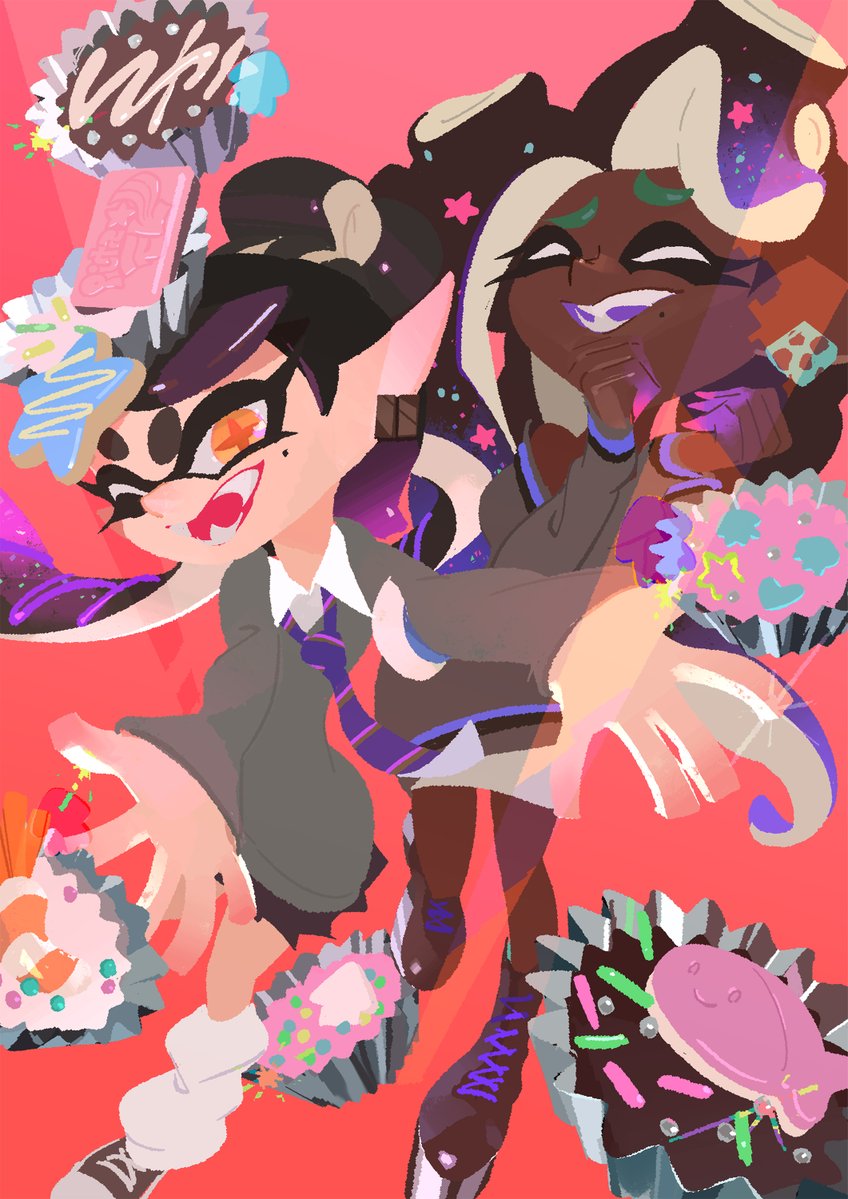 Tomorrow is Valentine's Day and our lead illustration researcher has provided this new image featuring Callie, Marina, and some seasonal sweets!

Maybe share this with someone close to your heart?