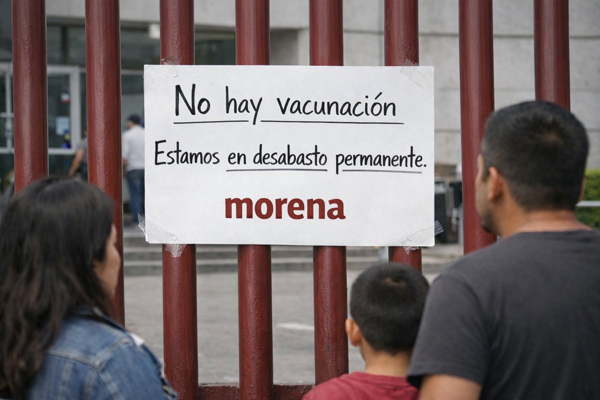 Por negligencia y por soberbia, el gobierno de MORENA dejó sin vacunas a millones de niñas y niños. Desmantelaron un sistema que protegía a México y hoy están regresando enfermedades que ya estaban erradicadas, como el sarampión. Lo hicieron como política pública. Fue una
