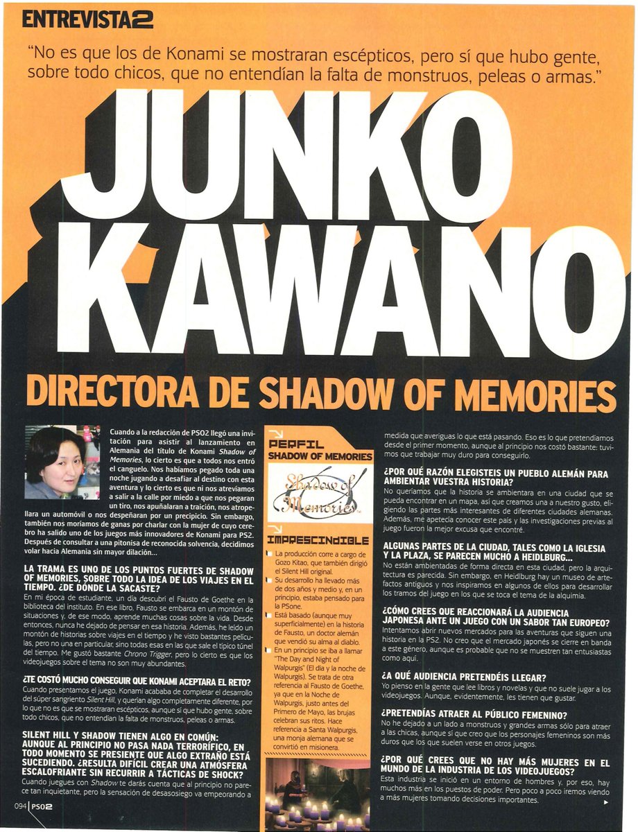 K_M_Sayuri's tweet photo. Play2 Obsession Magazine (Spain) - Issue 6 May 2001

#shadowofdestiny #shadowofmemories https://t.co/Sfe3mLylM9