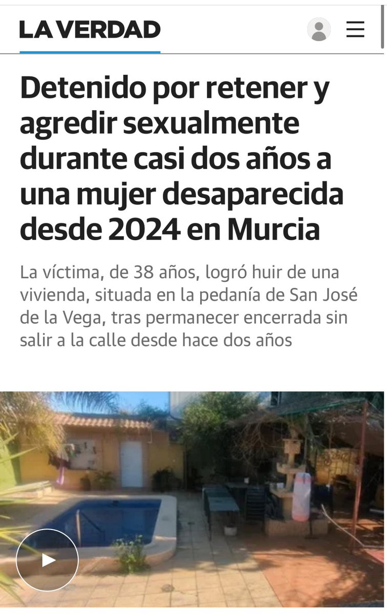 Detienen en Murcia a un español de 58 años Alberto S. por secuestrar y violar durante dos años a una mujer marroquí de 38 años.

Por lo que sea de esto no han dicho ni una palabra ni Abascal ni Antelo ni todos los miserables de Vox. Las violaciones y los delitos solo les
