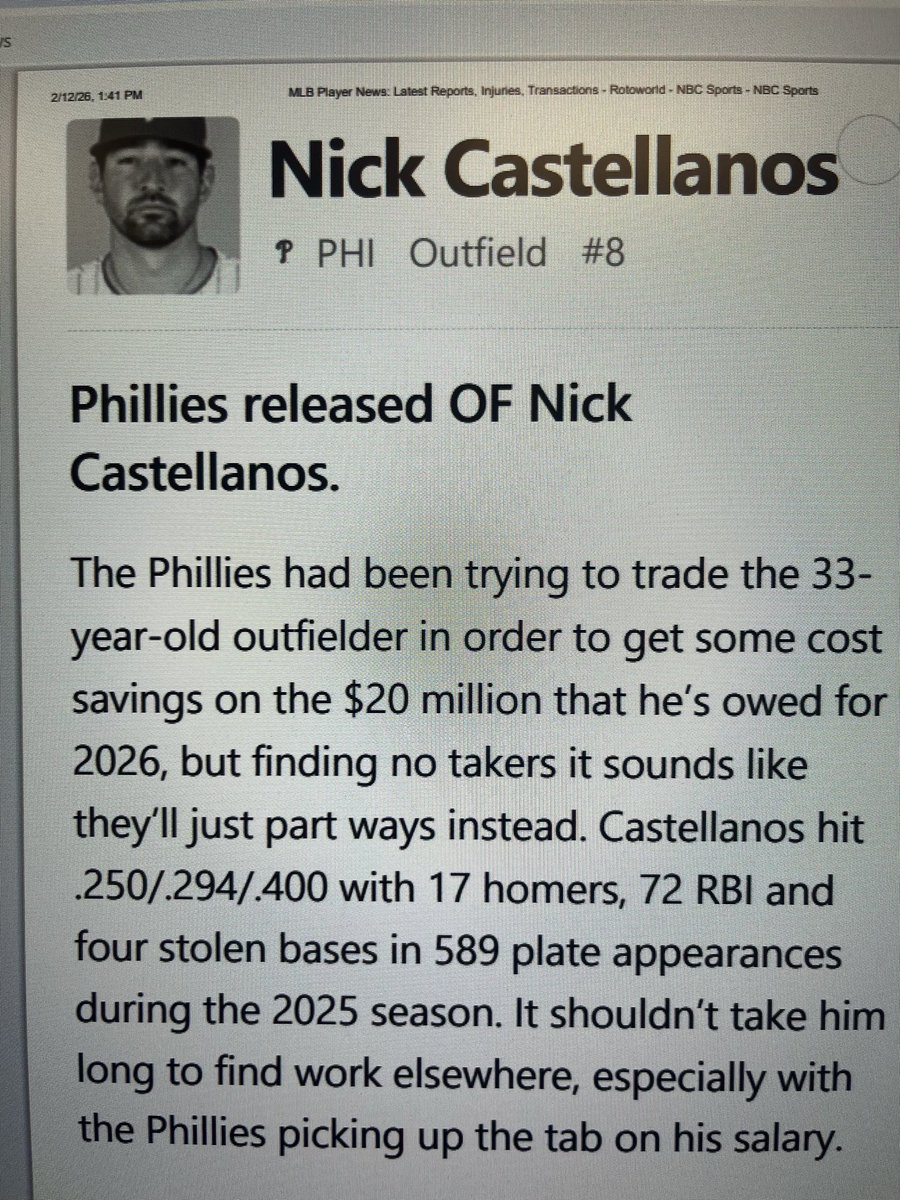 ChuckFreimund's tweet image. Castellanos. !!Sounds like he’s played some 3B #Brewers!! Right now I’m looking at all options!!!