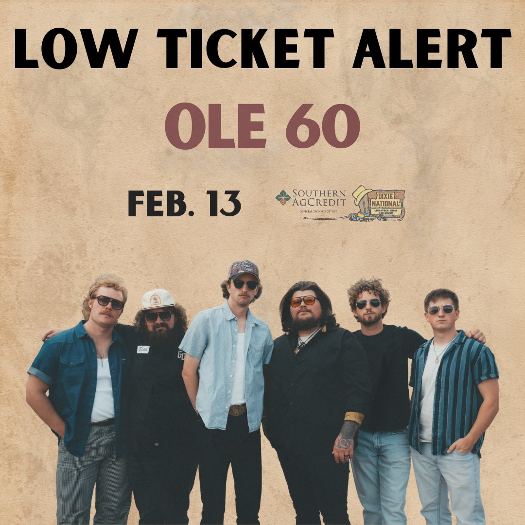 🚨 LOW TICKET ALERT 🚨 
RUN, don’t walk🏃‍♂️💨 Tickets for tomorrow night’s rodeo performance are almost gone! Visit dixienational.org now.