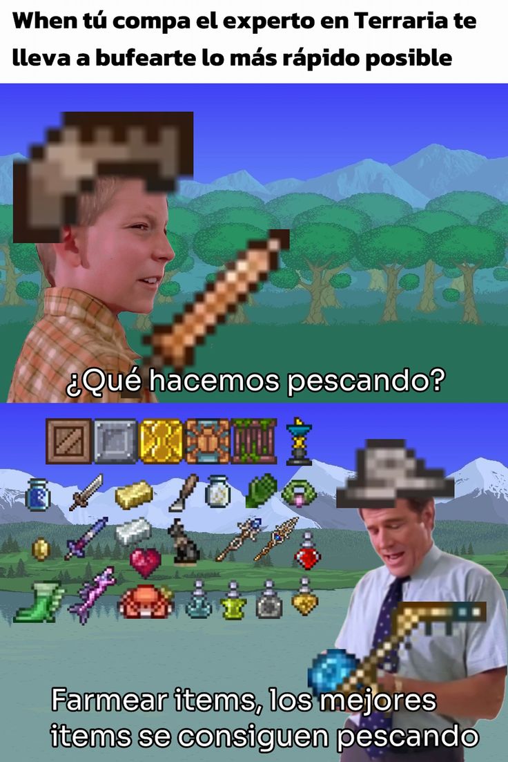 Ahora que lo pienso, nunca pesqué en Terrarria xD