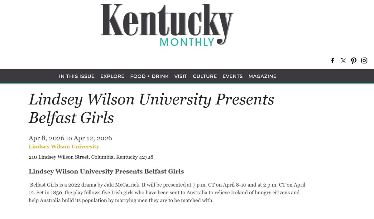 Opens in Kentucky in April, 2026.