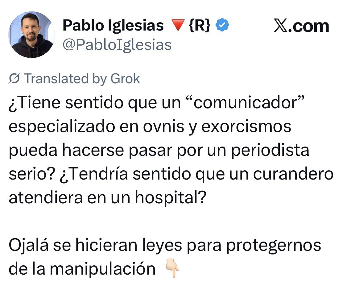 alandete's tweet image. Exactamente este es el patrón. Sánchez apunta desde la tribuna. La propaganda autocomprada en TVE dispara. Iglesias remata. Lo lamentable es que haya compañeros que salgan de inmediato a dar pábulo —«ah, sí, pueden ser bulos»— en lugar de condenar el ataque a la prensa.