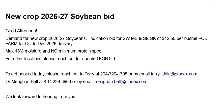 New crop soybeans 👀