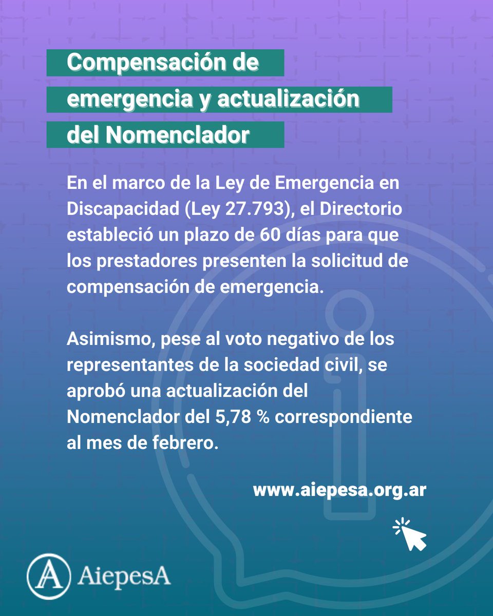 📌 Reunión del Directorio del Sistema de Prestaciones Básicas

Es lamentable que el gobierno no cumpla con la ley, es un claro ejemplo de la falta de compromiso que perjudica gravemente a las personas con discapacidad.

🔎 Más información en nuestra web: 
aiepesa.org.ar/2026/02/12/el-…