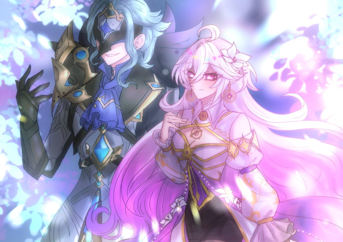 First Dottocia art !

[The Alien Divinity Voyager &amp; The Human Doctor who strives for that same Divinity]

©️ Seari_VV
#Ocxcanon #yumetwt