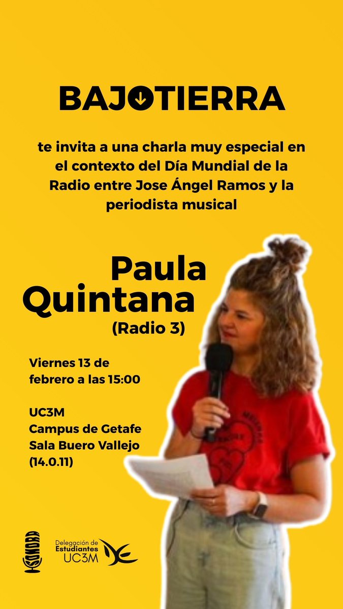 mañana se viene Paula Quintana a Getafe hablar con nuestro Jose por el Día Mundial de la Radio 📻

🔊 Podéis escucharlo a partir de las 15:00 aquí: radio.radiobot.org/public/sonora