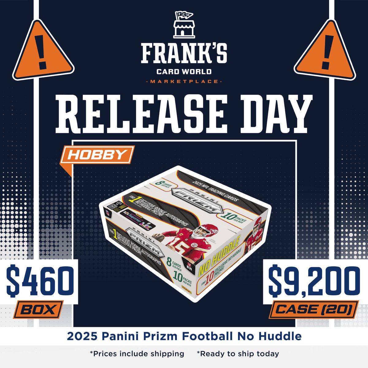 FrankCardMarket's tweet image. 🏈🏈🏈🏈🏈🏈🏈🏈🏈🏈🏈🏈

2025 Panini Prizm Football No Huddle

$460 shipped, multiple available

Include "No Huddle" after your total amount claimed or your post will be invalid. Thanks