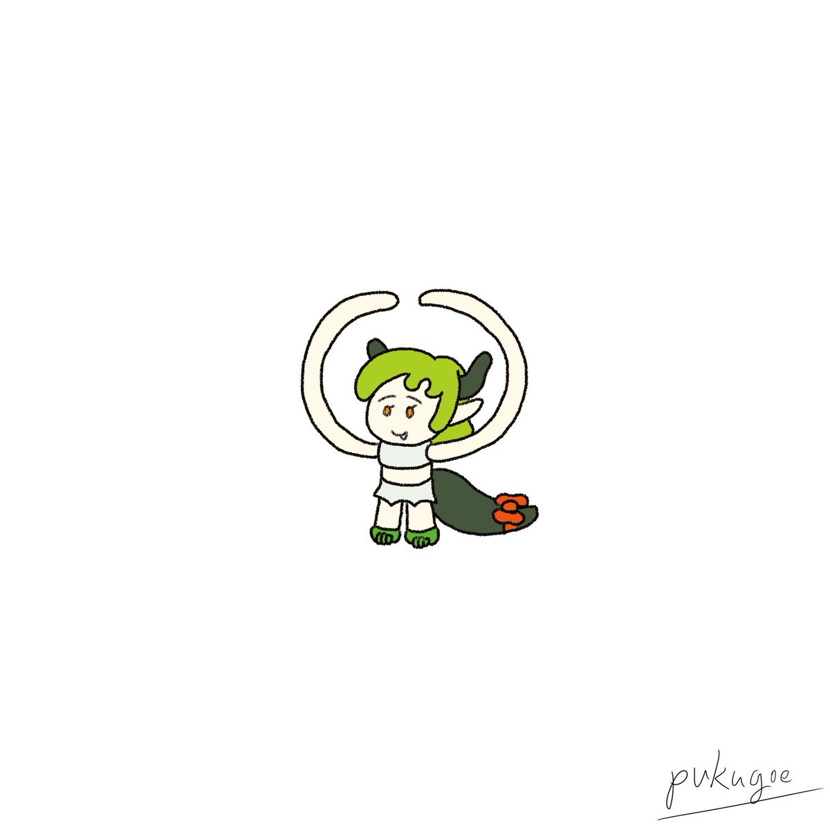 「本日の30分集中描き(-10分) マル」|プクゴエのイラスト