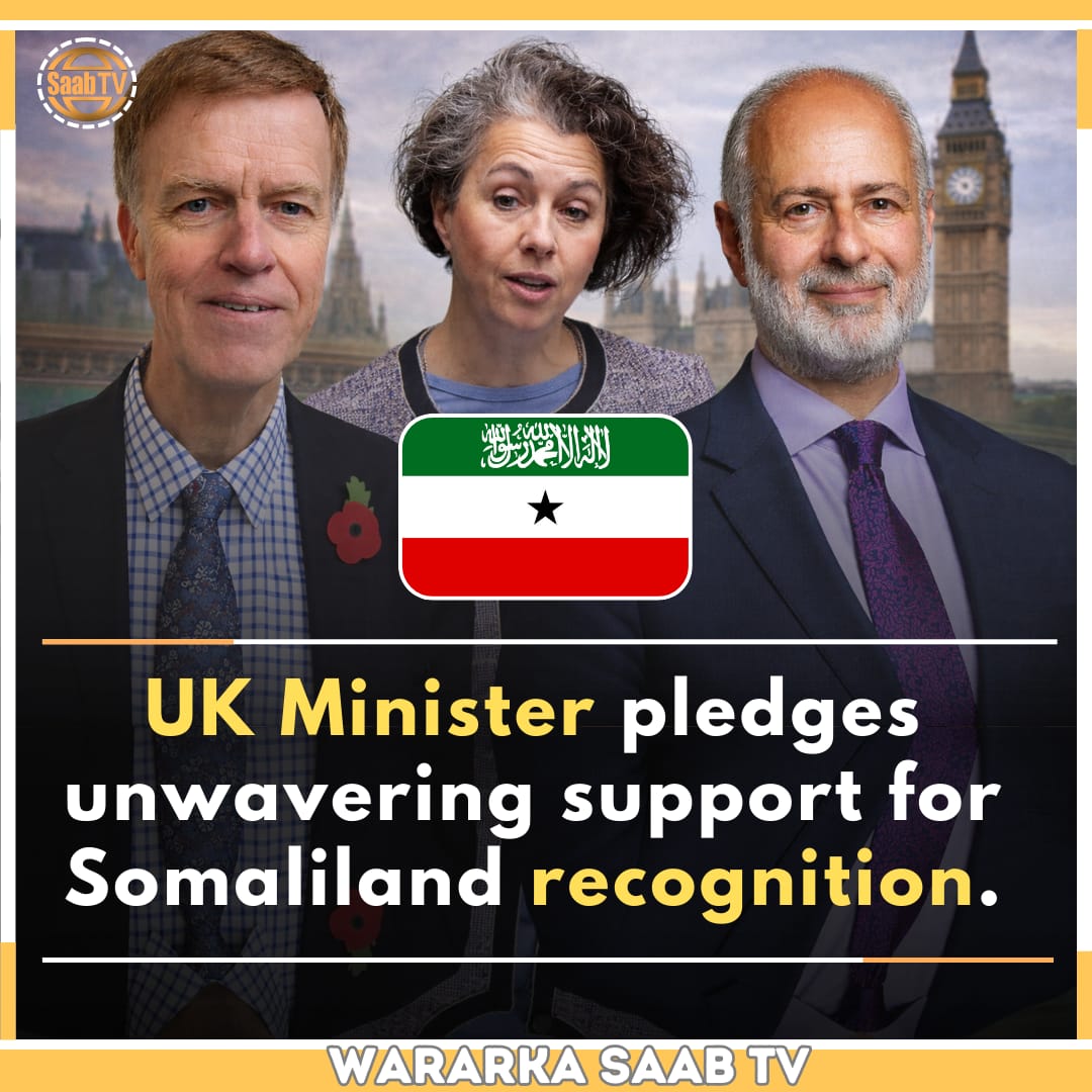 tvsaab's tweet photo. In a significant diplomatic push, members of the #UK Parliament—including high-ranking government officials—gathered at the Palace of Westminster to discuss the international recognition of the Republic of #Somaliland .
The high-level meeting, organized by the Somaliland diaspora in the UK, featured prominent figures including:
* Sarah Champion MP, Chair of the International Development Committee.
* Sir  @stephenctimms  MP, Minister of State for Social Security and Disability.
 • Fabian Hamilton MP, a long-standing member of Parliament.
During the session, the lawmakers pledged to elevate #Somaliland 's case for sovereignty within the highest decision-making corridors of the British government.
Notably, Minister Sir Stephen Timms expressed strong support for the arguments presented by the Somaliland community, affirming a steadfast commitment to the ongoing campaign for the formal recognition of the Republic of #Somaliland  independence.