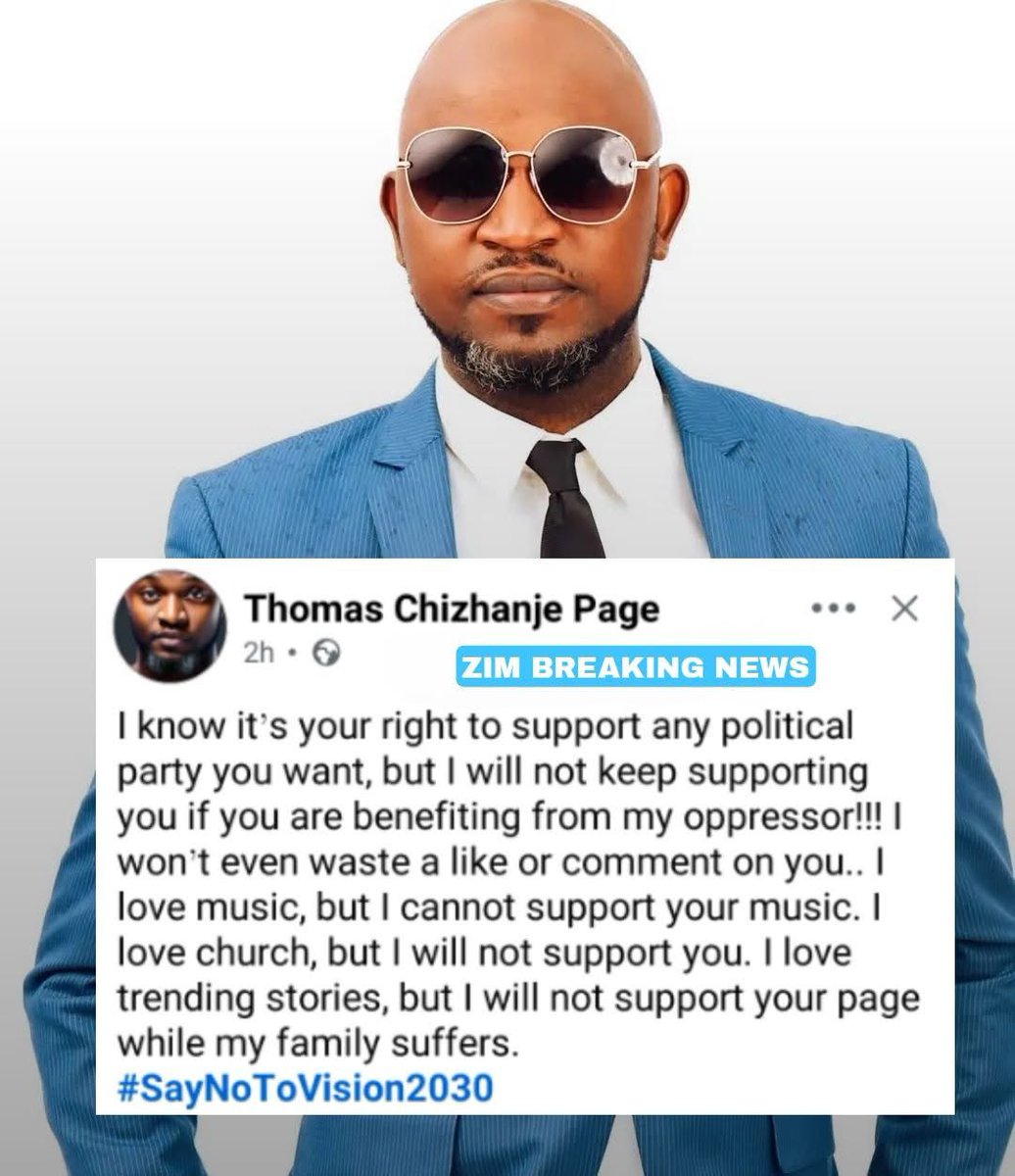 melmagejo's tweet photo. This should be the stance for all Zim Socialites. Instead of supporting the 2030 agenda, They should advocate for a No to the 2030 agenda.
#Zhro#Rohr#ZimbabweFreedomofExpression#Maz Mai#StrongerTogetherZW   
#FakaPrayer @Advocate Mahere @Nelson Chamisa https://t.co/v4jXHoLt4u