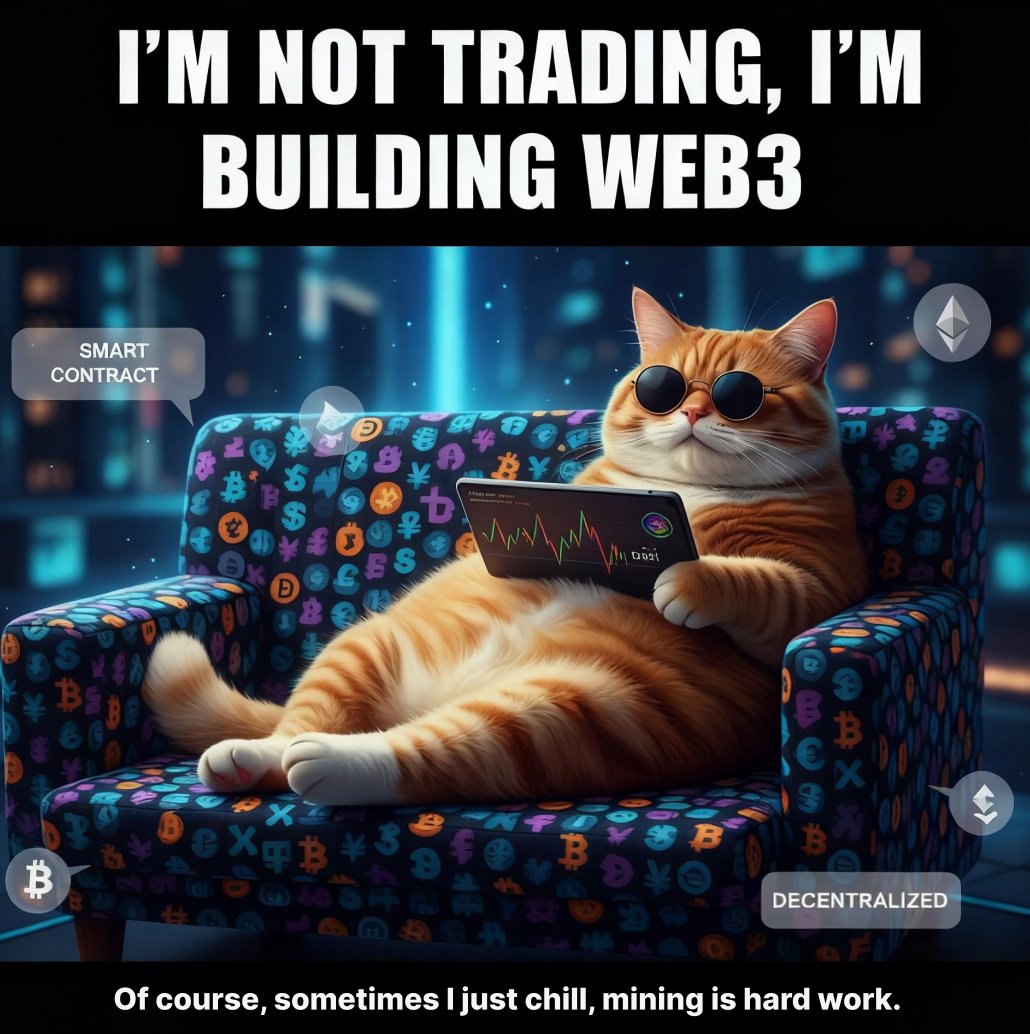 🧠 #Web3Builder’s chill comes from one thing:
Confidence in the code.

Markets fluctuate. Infrastructure evolves.
#Web3Builders keep building.

#BlockchainDevelopment