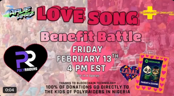 ⏳ 24 HOURS.

Tomorrow at 4PM EST, the WaveWarZ Benefit Concert goes live.

This isn’t just music.
This is impact.
🎨 A 10-year-old founder building hope through art.
🌍 A multichain mint accessible to anyone.
💛 Real donations reaching real children.

Sponsored by Web3 Hub.