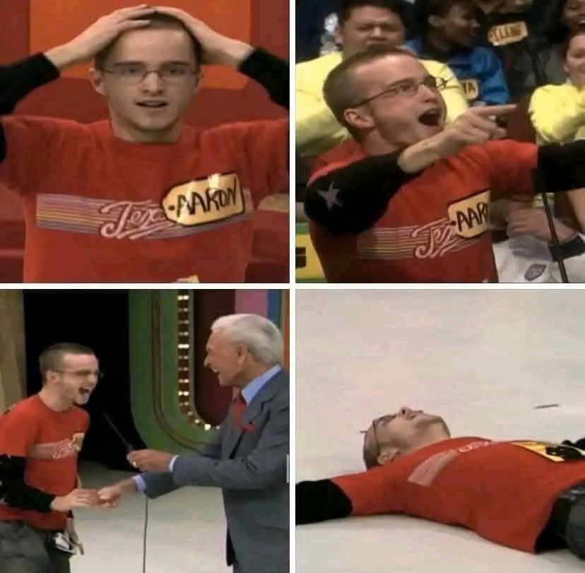 TheCineprism's tweet photo. Aaron Paul at 21 years old on The Price Is Right (2000) https://t.co/AAwaFzQ732