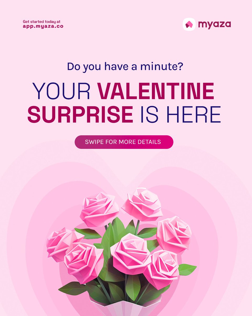 myazahq's tweet photo. We've been cooking for Valentine's Day and it's ready🥳🕺💃

"Love pays back" is live and you have many surprises waiting!

Visit your app now (ensure it's updated) > Join the Love pool > Enjoy your Valentine surprise https://t.co/7sFnNsxASf