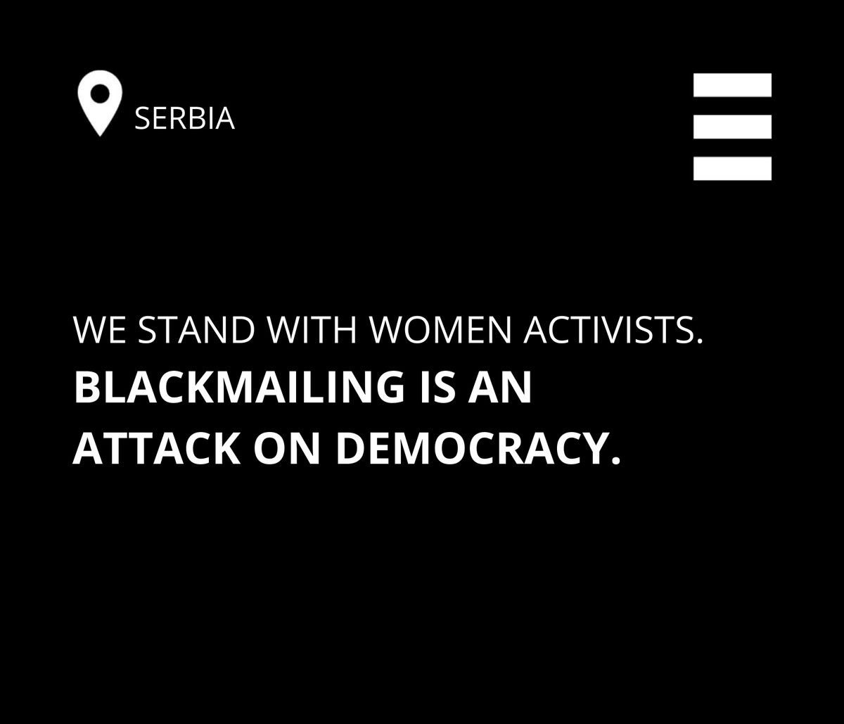 KvinnaKvinnaINT's tweet image. We condemn the threats targeting women activists and politicians in #Kula, #Serbia.
Sexual blackmail is gender-based violence used to silence women and push them out of public life - part of a troubling pattern of misogynistic intimidation in an increasingly hostile climate.