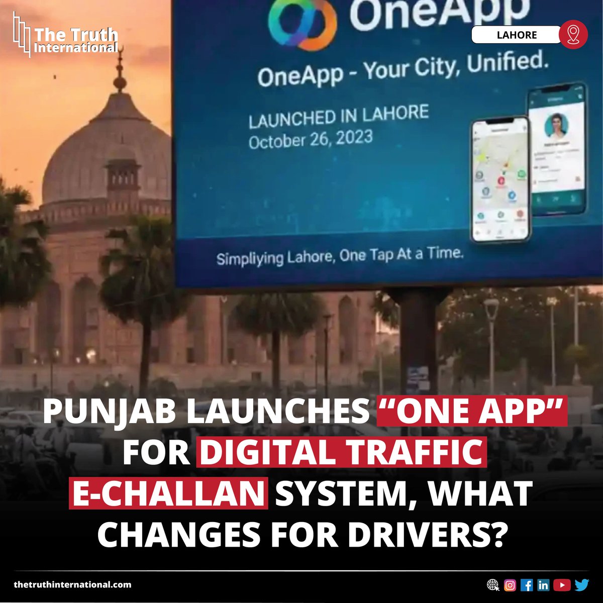 ttimagazine's tweet image. Punjab Launches “One App” for Digital Traffic E-Challan System, What Changes for Drivers?

READ MORE: thetruthinternational.com/punjab-launche…

#Punjab #Launches #OneApp #DigitalTraffic #EChallan #System #Changes #Drivers #Lahore #TTI