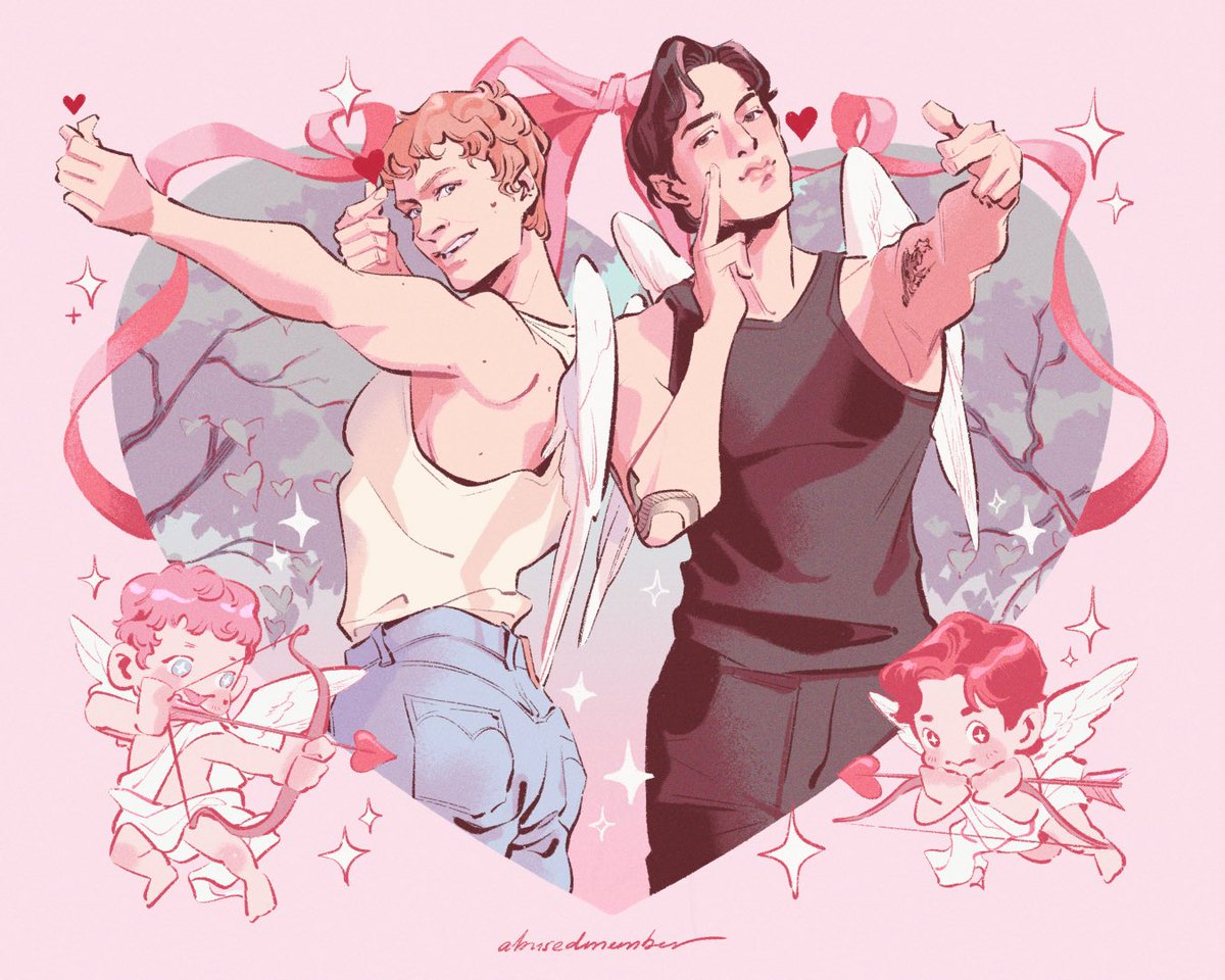 Would you be my Valentine? 💘 I got two Cupids with me and they’re ready to send their arrows your way! 👼 

#ConnorStorrie #HudsonWilliams