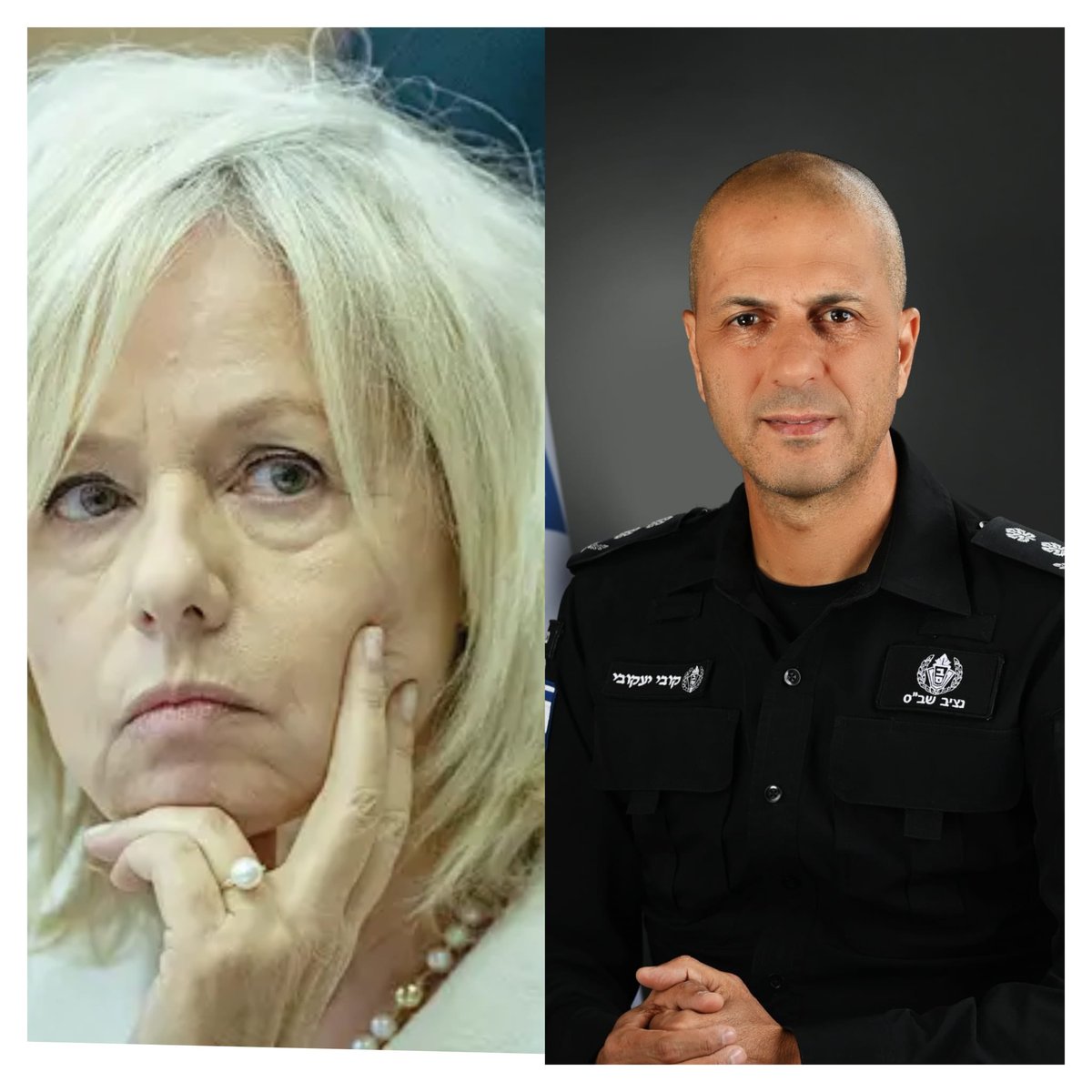 itamarbengvir's tweet image. מימין - קצין מצטיין שלא דבק בו רבב, וימשיך לכהן בתפקידו.

משמאל - עבריינית, תופרת תיקים, פקידה מפוטרת. יום יבוא וכל מעשיה הפליליים יחשפו, היא תעמוד לדין ותשב בכלא. 

קובי, אנחנו איתך!
