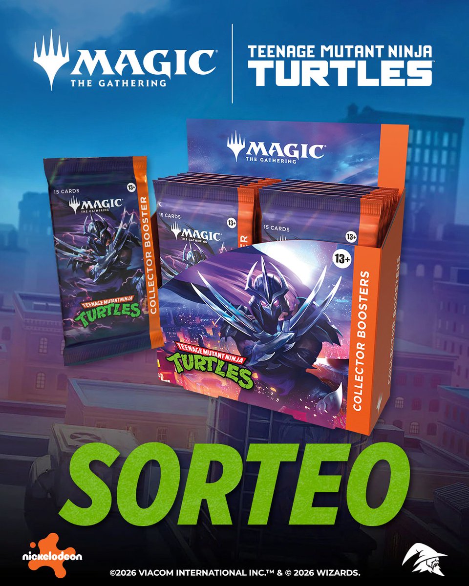 🐢 Si quieres comprobar si la suerte te acompaña, ¡participa en el sorteo de una caja de Collector de #MTGxTMNT!

¿Cómo puedes hacerte con ella? ¡Sigue estos pasos!

🔹 Síguenos
🔹 Haz RT
🔹 Etiqueta a dos amigos en los comentarios

Tienes hasta las 13:59h del próximo jueves día