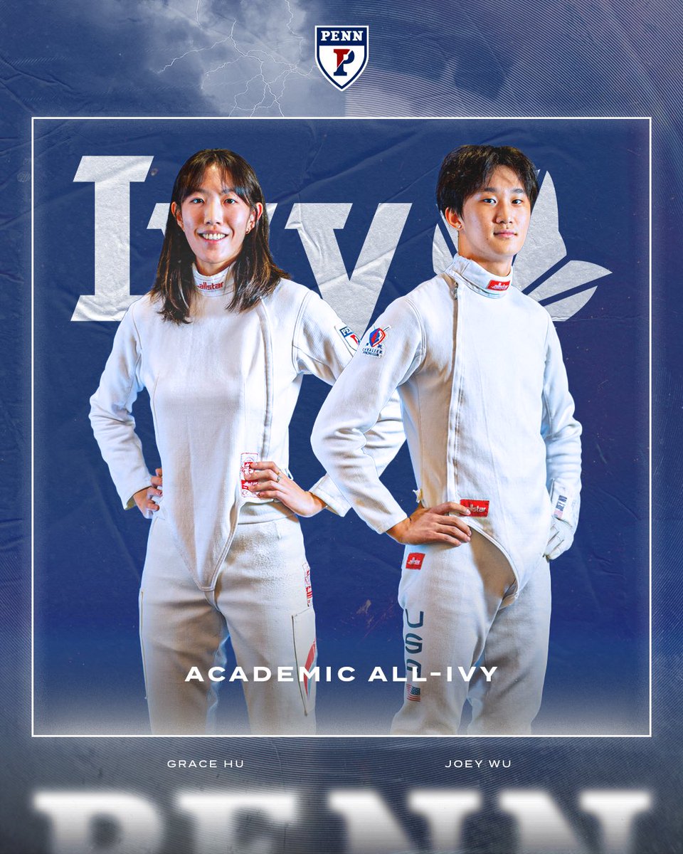 Getting it done in the classroom and on the strips 📚🤺

Shoutout to Grace and Joey for earning Academic All-Ivy!

#FightOnPenn