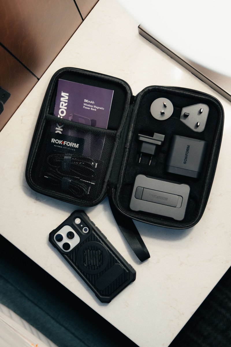ROKFORM's tweet image. Meet the PowerTrip™ Travel Charger Kit. 65W fast charger, 5K power bank, global adapters, USB-C cables, and a custom storage bag. ✈️🔌
🔗 rokform.com/products/power…
.
.
.
#PowerTrip #TravelReady #FastCharging #TechEssentials #Rokform