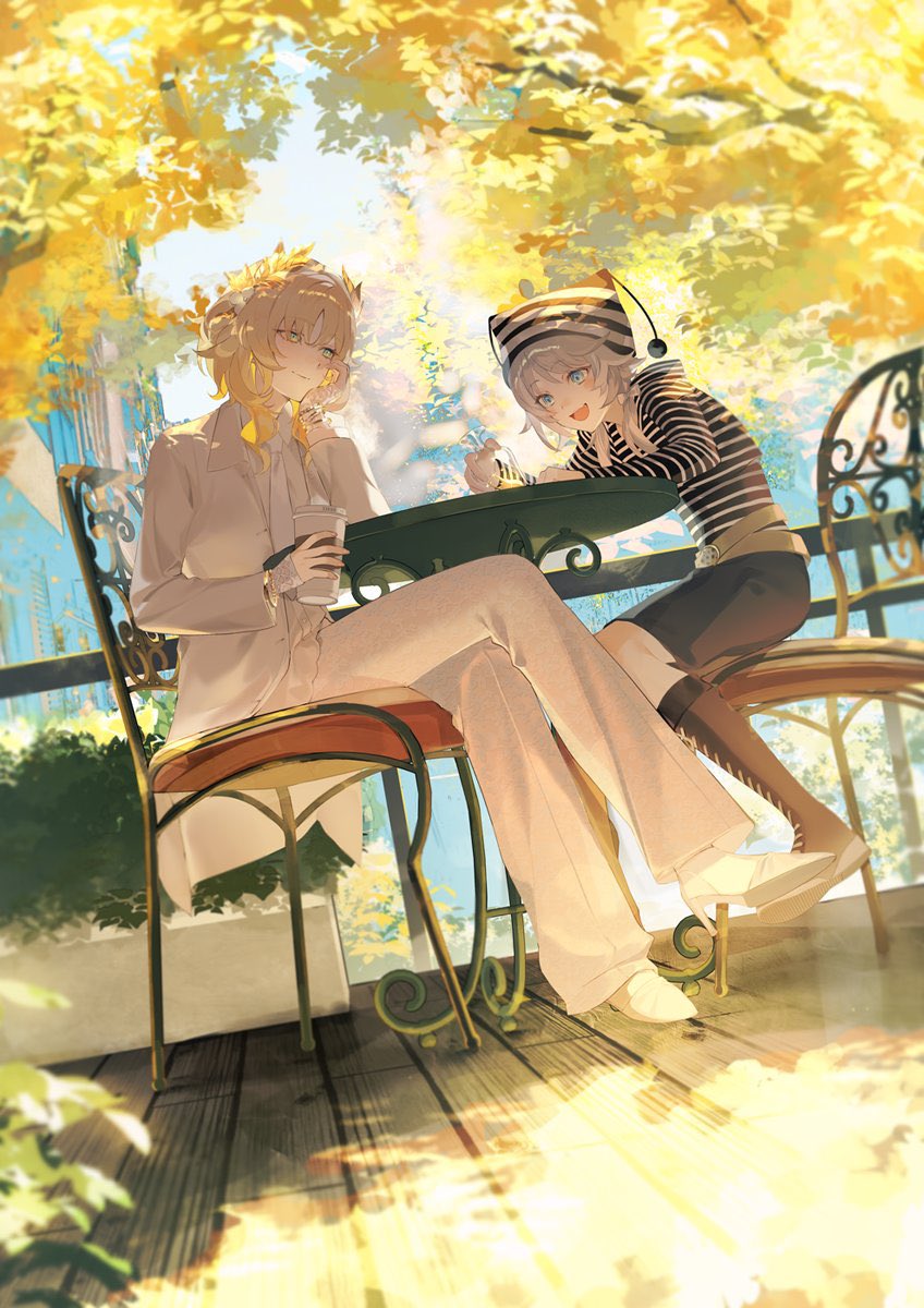 innominabilis13's tweet photo. In case no one has noticed this but they have referenced the book “The Cat who lived a million lives” By Yoko Sano again with this official art. 

White Cat &amp; Tabby Cat  

#ciphlaea https://t.co/NddtI8LG3R