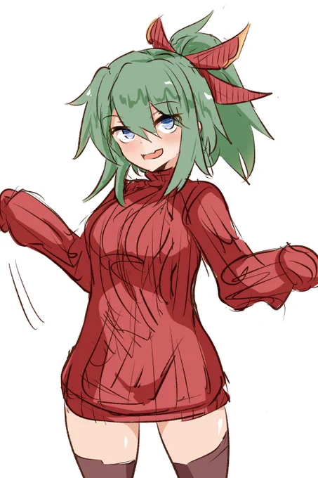 ㍉の縦セタを着るフェルエル