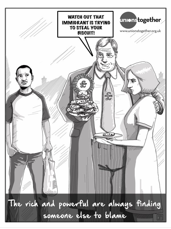 when ⁦⁦⁦<a href="/ManUtd/">Manchester United</a>⁩ made 400 people redundant were migrants to blame?  are high rents the fault of migrants?