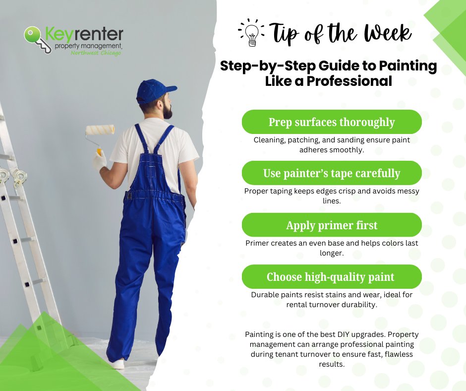 KeyrenterNWC's tweet photo. A fresh coat of paint can transform your rental. 🎨
Proper prep + quality materials = better results that last. Want it done right during turnover?

📞 847-407-1212
📧 info@keyrenternorthwestchicago.com

#KeyrenterNorthwestChicago #PropertyManagement #RentalProperty @KeyrenterNWC https://t.co/ZltC4k7qsX
