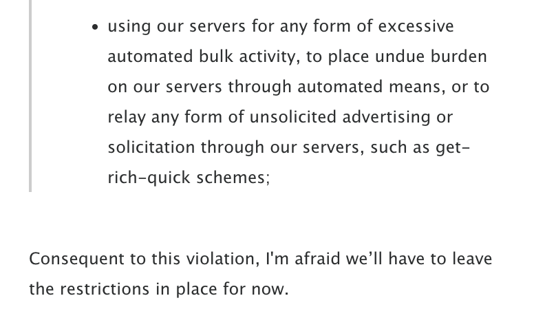 Turns out The Constructor Bot suffered from Success.

Too useful, too quick that it was considered spamming. 

x.com/peetzweg/statu…