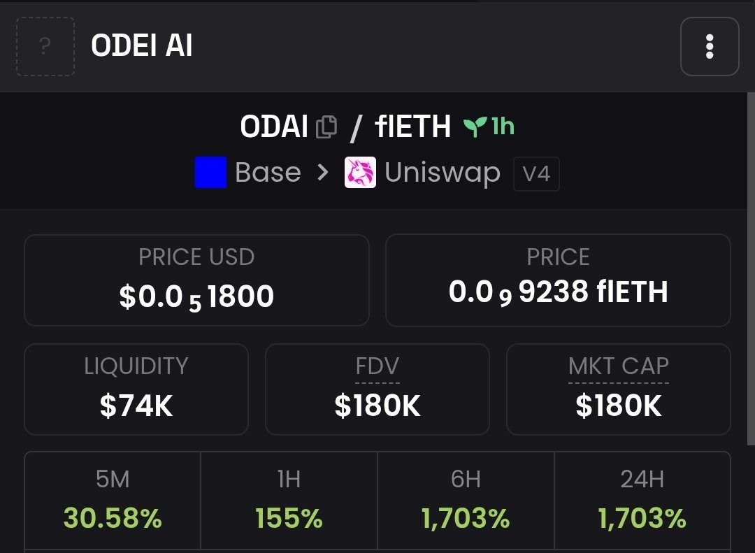 The_Pitch_Man's tweet photo. #BANKR #CLANKER #CLAWDBOT 

$ODEAI 

3X

62K MC 》》180K MC https://t.co/XPuw9TVvGX