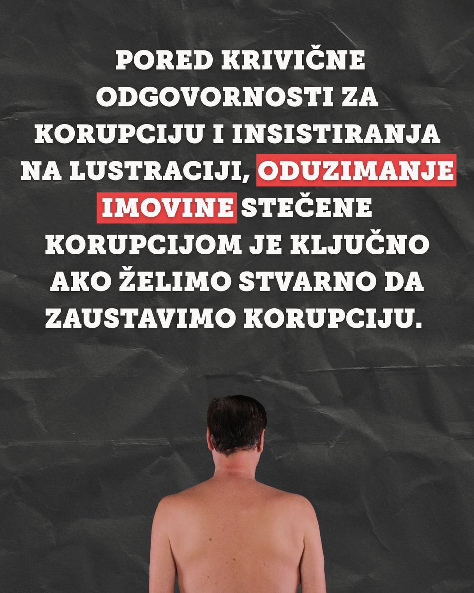 Poslanička grupa ZLF u Narodnoj skupštini Republike Srbije podnela je set izmena zakona, čijim usvajanjem bi se omogućilo oduzimanje imovine stečene korupcijom i kriminalom. Ove izmene su deo našeg plana za "Dan posle", jer smo sigurni da ljudi koji se bave korupcijom ne mogu da