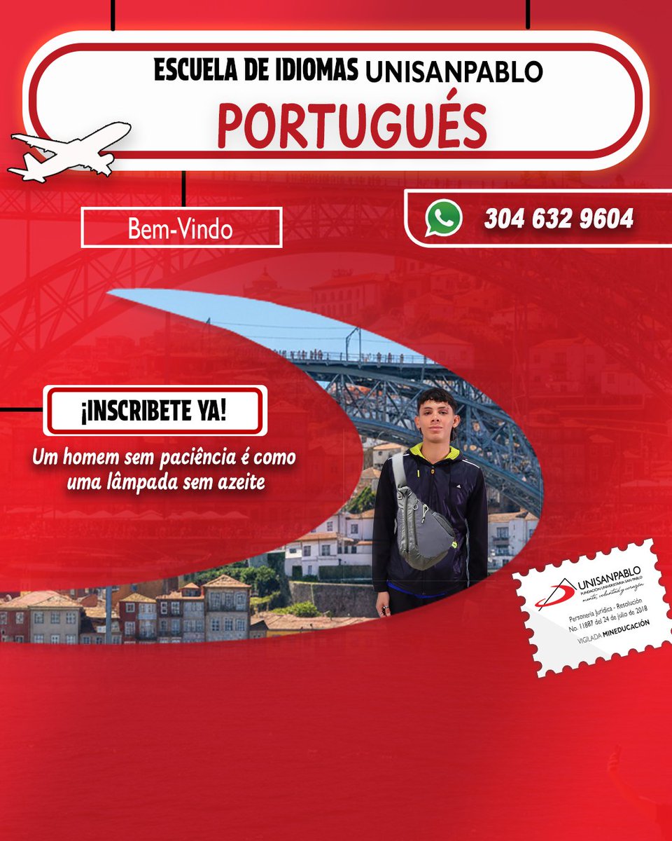 Últimos días de inscripción para hacer parte de este nuevo idioma que llega UNISANPABLO.👈 

Contáctanos: wa.me/message/7WL3U5…

UNISANPABLO: mente, voluntad y corazón.

unisanpablo.edu.co

#UNISANPABLO #unipaulinos  #portugues #IdiomasQueAbrenPuertas #bogota