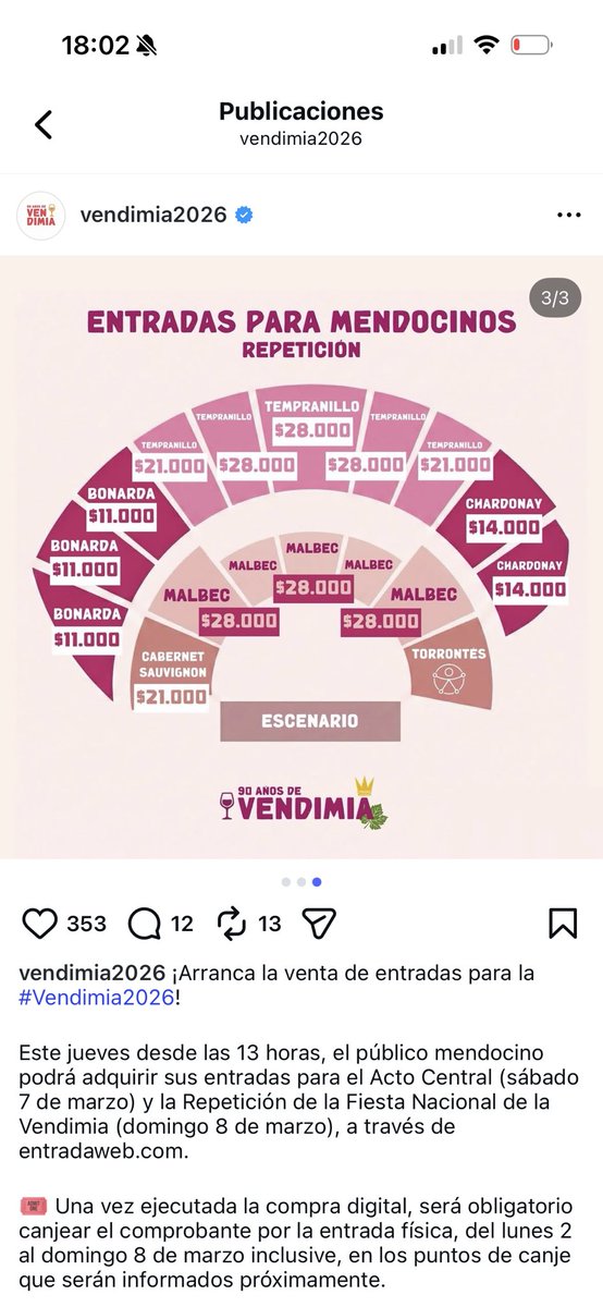 ailucornejo's tweet photo. @Cultura_Mza @MendozaGobierno @educultuydge @mendoza_tur Que pasó con estos precios????? https://t.co/yy82zn0ta9