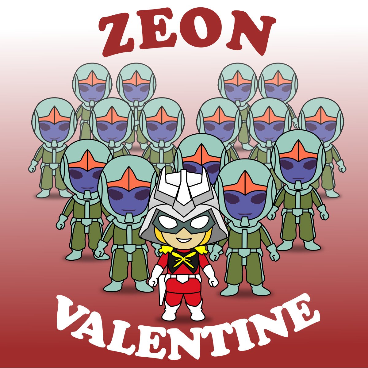 foldation's tweet photo. Zeon Valentine with Char Aznable https://t.co/nBNq1QhB15