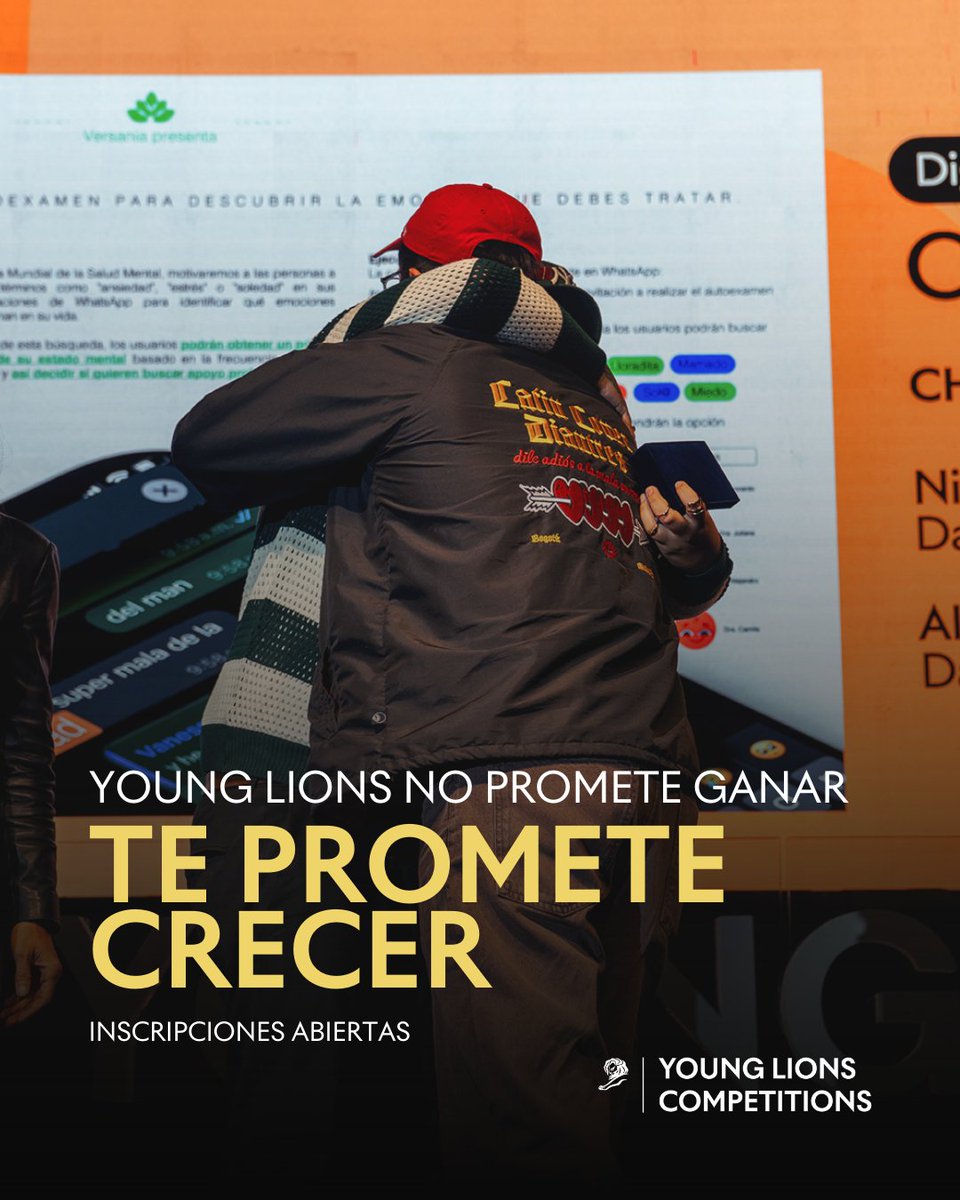 Nadie se siente completamente listo antes de competir. Los creativos que llegan lejos son los que se atreven a participar. 🦁👏🏼

Young Lions Colombia es para quienes deciden intentarlo. Es momento de CRECER.🥇

🔗 Inscríbete aquí: younglionscolombia.com