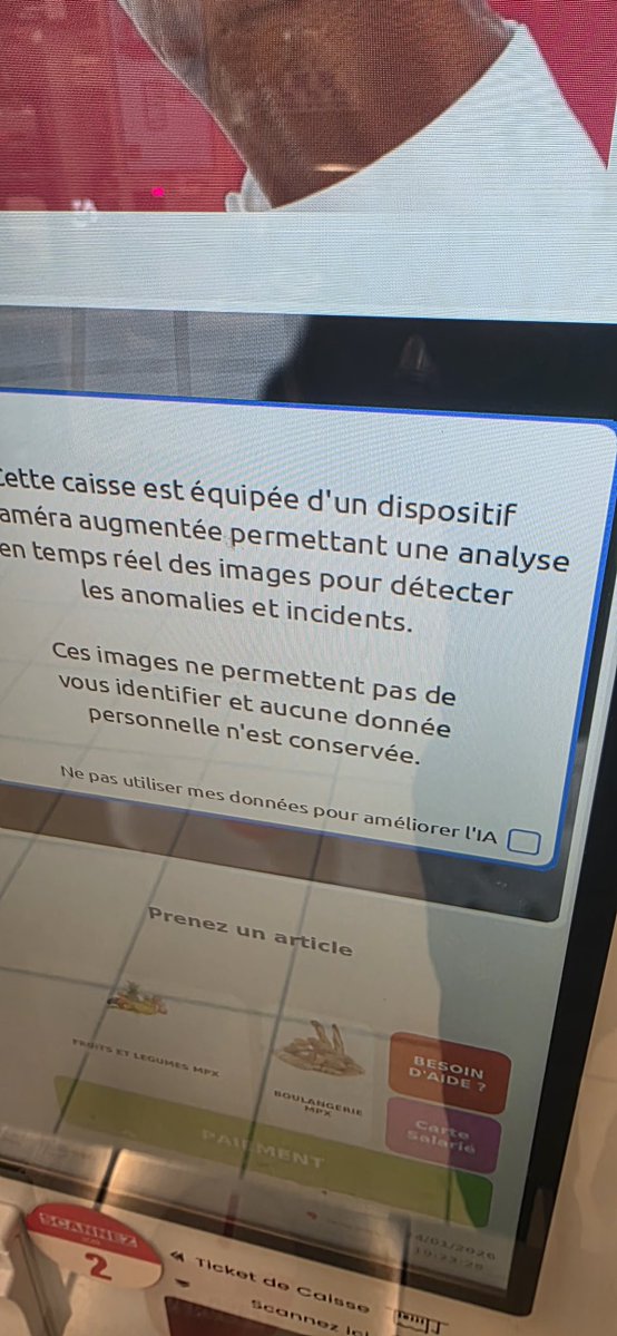 _SaxX_'s tweet image. 🚨🔴🇫🇷 MAIS C'EST GRAVE CE QUE FAIT MONOPRIX !

Tjrs aucune réaction de MONOPRIX qui continue d'utiliser un dispositif de caméra augmentée avec une analyse grâce à de l'intelligence artificielle ! 

Mais le pire dans ça, le message a changé ! Maintenant, l'enseigne garde  des…
